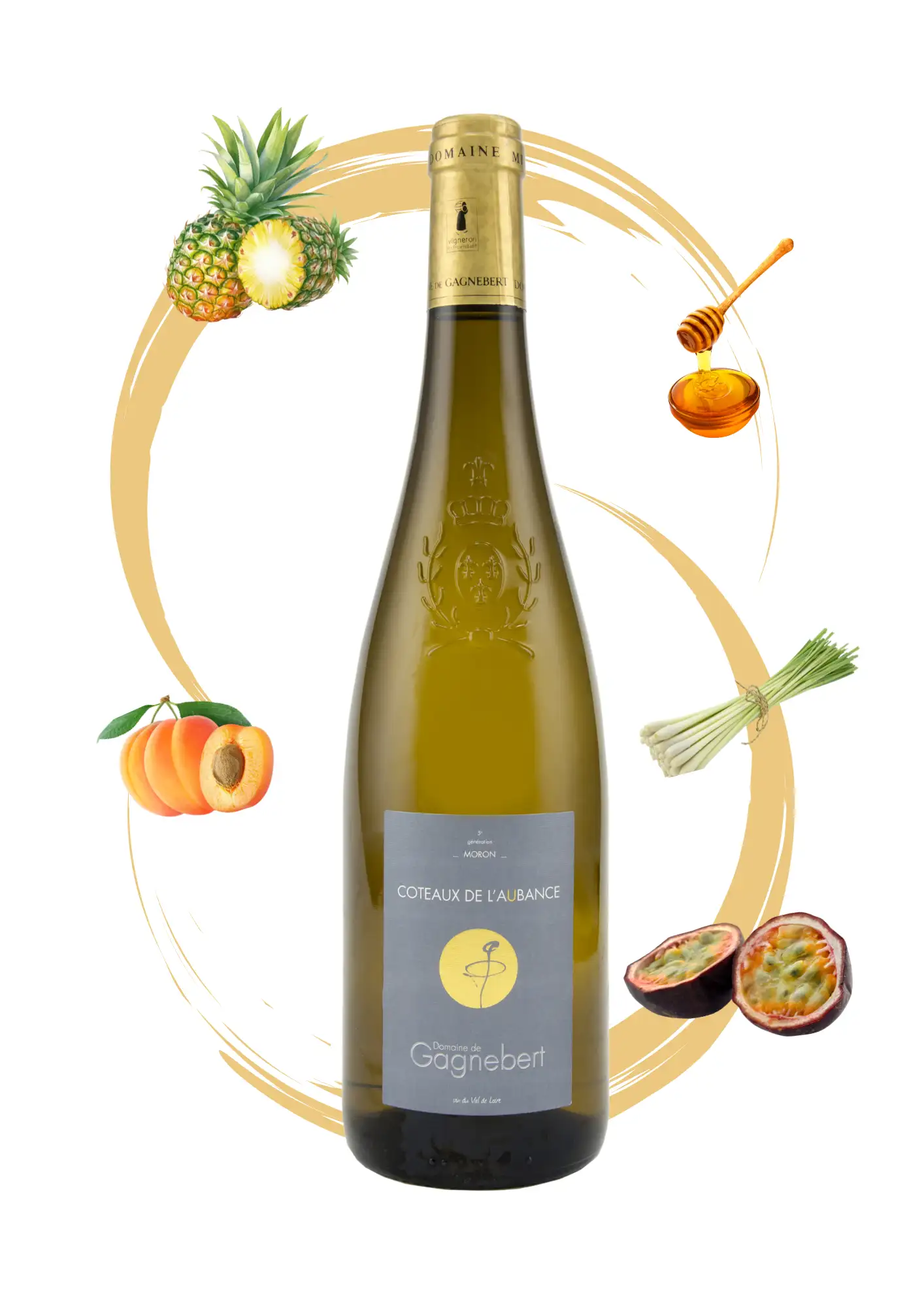 oteaux de l'Aubance moelleux - Vin blanc liquoreux Domaine Gagnebert - Arôme ananas, miel, abricot et fruit de la passion