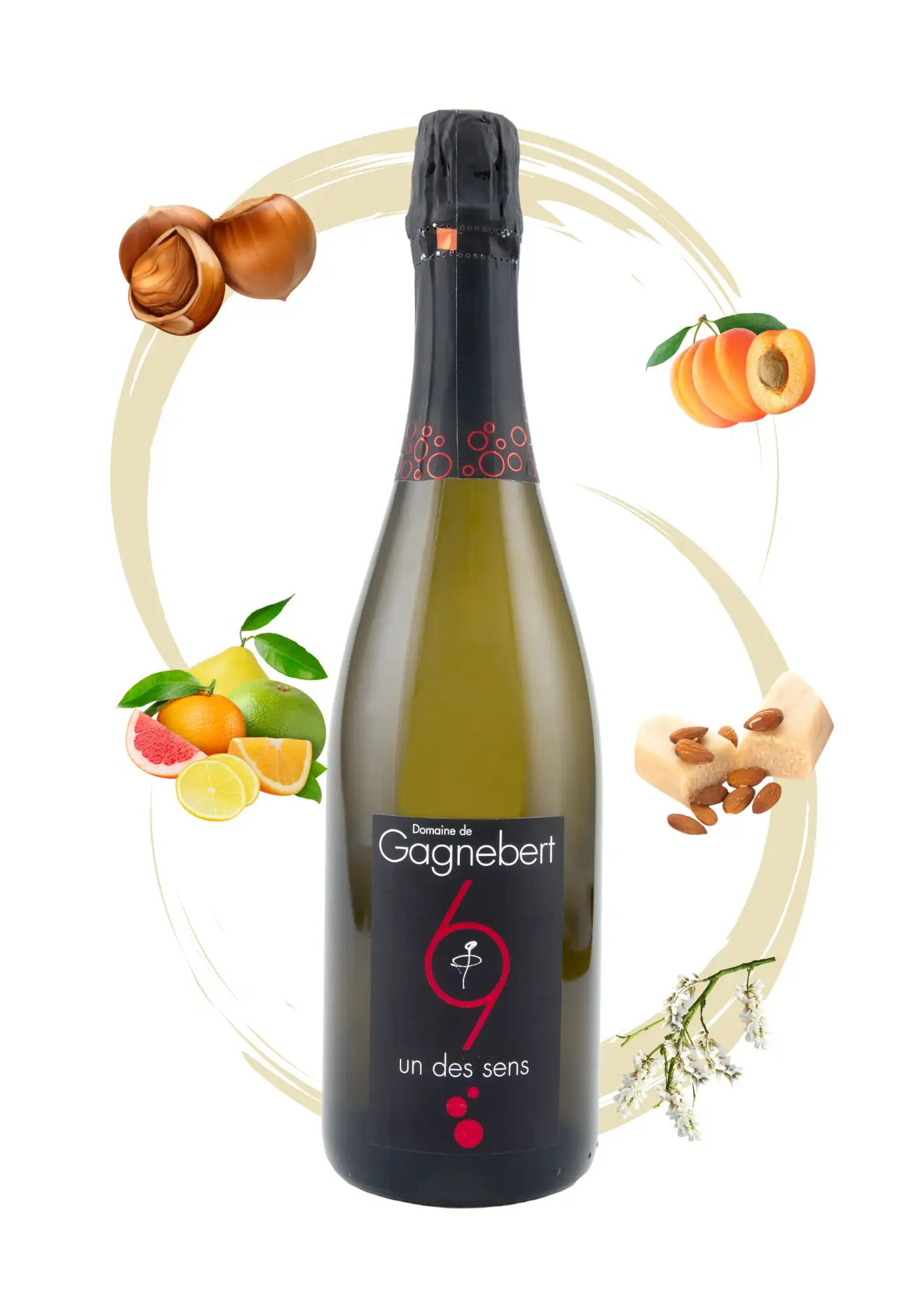 Crémant de Loire extra brut- Vins effervescents Domaine Gagnebert Anjou - Arôme noisettes, abricot, agrumes, amande