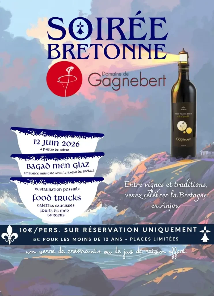 Soirée bretonne au Domaine de Gagnebert en Anjou - 12 juin 2026 ambiance festive